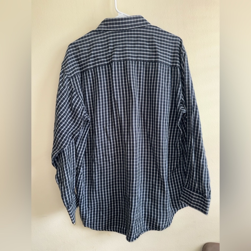 Johnston & Murphy Graph Check Pattern Button Down… - image 7